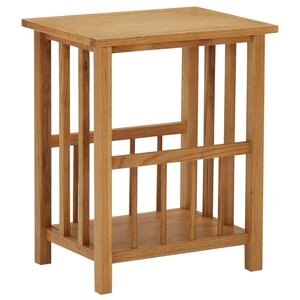 vidaXL Table à revues 45x35x55 cm Bois de chêne solide