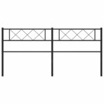 vidaXL Tête de lit métal noir 193 cm