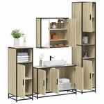 vidaXL Ensemble de meubles de salle de bain 4 Pièces chêne sonoma