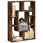 vidaXL Bibliothèque chêne fumé 63x20x90 cm bois d'ingénierie