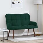 vidaXL Sofa 2 places Vert foncé 115 x 61 x 87 cm Velours