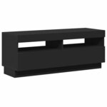 vidaXL Meuble TV avec lumières LED noir 100x35x40 cm