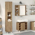 vidaXL Ensemble de meubles salle de bain 3 Pièces bois d'ingénierie