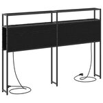 vidaXL Tête de lit de rangement Chêne noir 140 cm Bois d'ingénierie