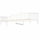 vidaXL Lit de jour sans matelas blanc 80x200 cm bois de pin massif
