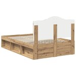 vidaXL Cadre de lit Chêne artisan 120 x 200 cm Pin massif