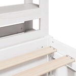 vidaXL Cadre de lit sans matelas blanc 135x190 cm bois de pin massif