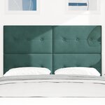 Tête de lit LED vidaXL Vert foncé 80 cm Velours