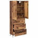 vidaXL Haut Armoire Bois Ancien 69 5 x 34 x 180 cm Bois d'ingénierie