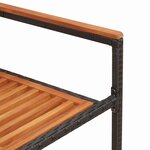 vidaXL Chaises empilables de jardin 2 pc Marron et Noir