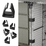 Tectake Canapé de jardin PISE 5 places avec coffre de rangement, variante 2 - gris clair