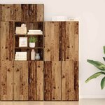 vidaXL Highboard en vieux bois 40x42.5x185 cm en bois reconstitué