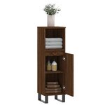 vidaXL Armoire de bain chêne marron 30x30x100 cm bois d'ingénierie