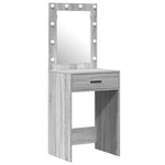 vidaXL Table de Toilette Gris 50 x 41 x 135 cm Bois d'ingénierie