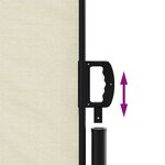 vidaXL Auvent latéral rétractable crème 100x500 cm