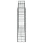 vidaXL Paniers à gabions arqués 6 Pièces 200x30x120/140 cm Fer galvanisé