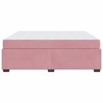 vidaXL Cadre de lit avec matelas Rose 180 x 200 cm Velours