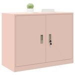 vidaXL Armoire de rangement Rose 90 x 40 x 70 cm Acier