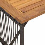 vidaXL Table de jardin Noir et Marron 80 x 40 x 40 cm polyrotin