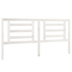 vidaXL Tête de lit Blanc 186x4x100 cm Bois de pin massif