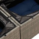 vidaXL Salon de jardin avec coussins 6 Pièces gris résine tressée acacia