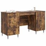 vidaXL Bureau Chêne fumé 142 5 x 50 x 75 cm Bois d'ingénierie