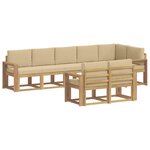 vidaXL Ensemble de canapés d'extérieur 8 pc Blanc et Beige Polyester