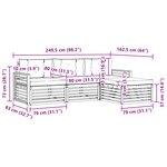 vidaXL Ensemble de canapés d'extérieur 4 pc Blanc et Beige Polyester