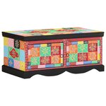 vidaXL Table basse multicolore 90x50x40 cm bois de manguier massif