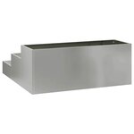 vidaXL Cache-pot de jardin Argent 90 x 90 x 35 cm Acier galvanisé
