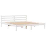 vidaXL Lit bibliothèque sans matelas blanc 180x200 cm bois pin massif