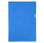 Etui Carton De 100 Pochettes Coin Pvc Lisse Haute Résistance 13/100e - A4 - Bleu - Exacompta