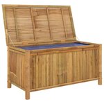 vidaXL Boîte de rangement de jardin 110x52x55 cm Bambou