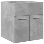 vidaXL Ensemble de meubles de salle de bain 2 Pièces gris béton