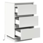 vidaXL Cabinet de chevet Blanc 39 x 34 5 x 65 cm Bois d'ingénierie