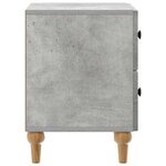 vidaXL Cabinet de chevet 2 Pièces Gris béton 43 x 34 5 x 48 cm