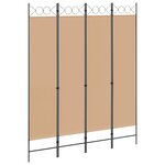 vidaXL Paravent 4 panneaux Beige 160 x 200 cm Tissu