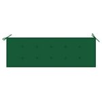 vidaXL Banc de jardin empilable et coussin 159 cm Bois de teck massif