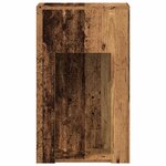 vidaXL Support de tour d'ordinateur avec tiroir vieux bois 30x44x74 cm