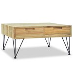 vidaXL Table basse 80x80x40 cm Teck massif