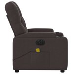 vidaXL Fauteuil de massage inclinable électrique Marron foncé Tissu