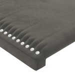 vidaXL Tête de lit à LED Gris foncé 147x16x78/88 cm Velours