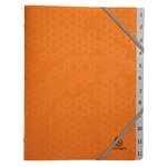 Trieur Polypropylène Recyclé 12 Compartiments Maïa - Couleurs Assorties - X 8 - Exacompta