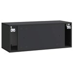 vidaXL Meuble TV mural Noir 78 5 x 31 x 30 cm Bois d'ingénierie