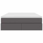 vidaXL Lit avec rangement et matelas avec matelas Gris 140 x 190 cm