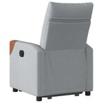 vidaXL Fauteuil inclinable Gris clair Tissu