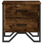 vidaXL Tables de chevet 2 Pièces chêne fumé 40x41x40 cm bois ingénierie