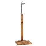 vidaXL Douche de jardin 75x75x210 cm Bois de teck solide