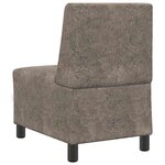 vidaXL Canapé modulaire sans accoudoirs Gris foncé 55 cm Similicuir suède