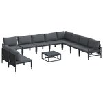 vidaXL Ensemble de canapé de jardin 11 Pièces Anthracite Acier
